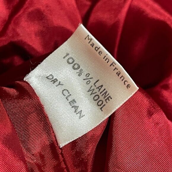 Vintage Mon-Liz Paris Red Beaded 80's Wool Jacket Small - Picture 10 of 10